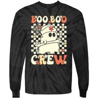 Groovy Boo Boo Crew Nurse Ghost Paramedic Emt Ems Halloween Tie-Dye Long Sleeve Shirt