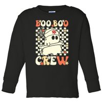 Groovy Boo Boo Crew Nurse Ghost Paramedic Emt Ems Halloween Toddler Long Sleeve Shirt