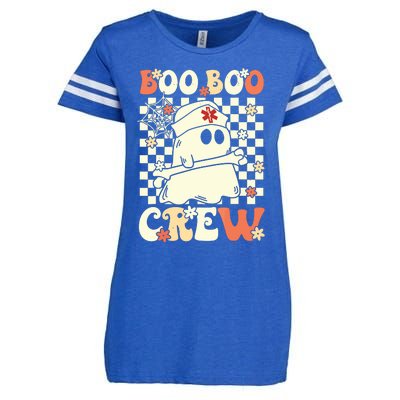 Groovy Boo Boo Crew Nurse Ghost Paramedic Emt Ems Halloween Enza Ladies Jersey Football T-Shirt