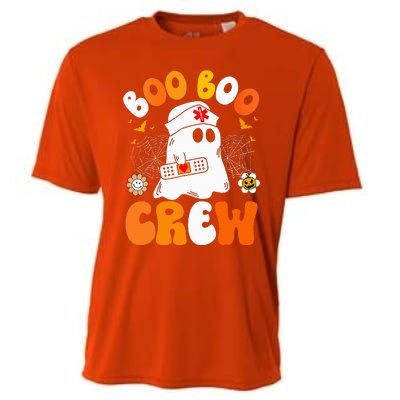 Groovy Boo Boo Crew Nurse Funny Ghost Halloween Nurse Cooling Performance Crew T-Shirt