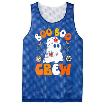 Groovy Boo Boo Crew Nurse Funny Ghost Halloween Nurse Mesh Reversible Basketball Jersey Tank