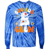 Groovy Boo Boo Crew Nurse Funny Ghost Halloween Nurse Tie-Dye Long Sleeve Shirt