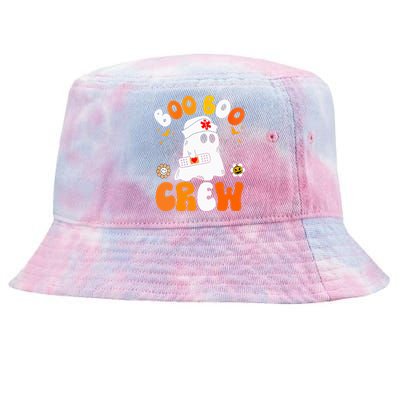 Groovy Boo Boo Crew Nurse Funny Ghost Halloween Nurse Tie-Dyed Bucket Hat