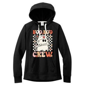 Groovy Boo Boo Crew Nurse Ghost Paramedic EMT EMS Halloween Women's Fleece Hoodie