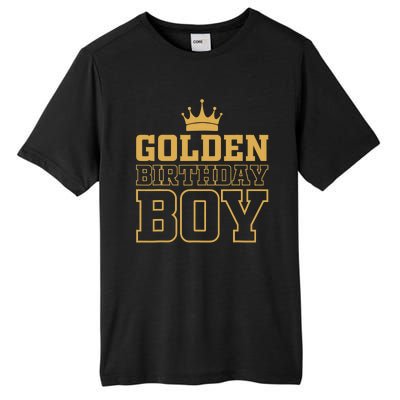 Golden Birthday Boy Birthday Party Decoration Bday Tall Fusion ChromaSoft Performance T-Shirt