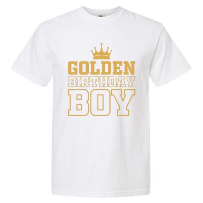 Golden Birthday Boy Birthday Party Decoration Bday Garment-Dyed Heavyweight T-Shirt