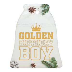 Golden Birthday Boy Birthday Party Decoration Bday Ceramic Bell Ornament