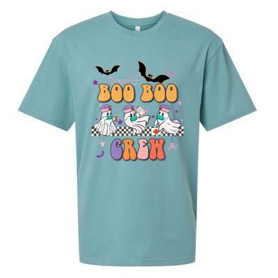 Groovy Boo Boo Crew Nurse Halloween Ghost Spooky Season Gift Sueded Cloud Jersey T-Shirt