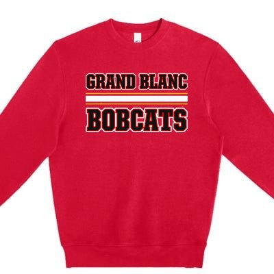 Grand Blanc Bobcats Horizontal Stripes Premium Crewneck Sweatshirt