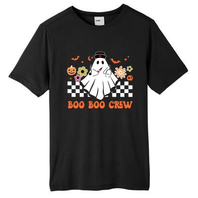 Groovy Boo Boo Crew Nurse Ghost Scrub Top Halloween Costume Gift Tall Fusion ChromaSoft Performance T-Shirt