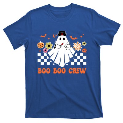 Groovy Boo Boo Crew Nurse Ghost Scrub Top Halloween Costume Gift T-Shirt