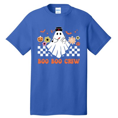 Groovy Boo Boo Crew Nurse Ghost Scrub Top Halloween Costume Gift Tall T-Shirt