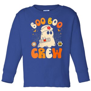 Groovy Boo Boo Crew Nurse Funny Ghost Halloween Nurse Toddler Long Sleeve Shirt