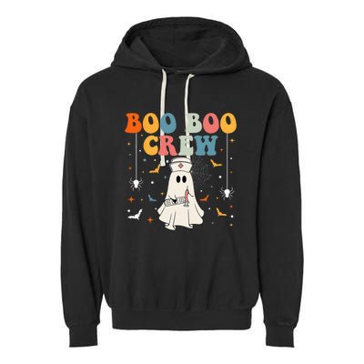 Groovy Boo Boo Crew For CNA ER RN LPN Funny Halloween Nurse Garment-Dyed Fleece Hoodie