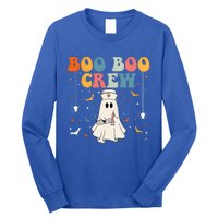 Groovy Boo Boo Crew For CNA ER RN LPN Funny Halloween Nurse Long Sleeve Shirt