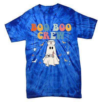 Groovy Boo Boo Crew For CNA ER RN LPN Funny Halloween Nurse Tie-Dye T-Shirt