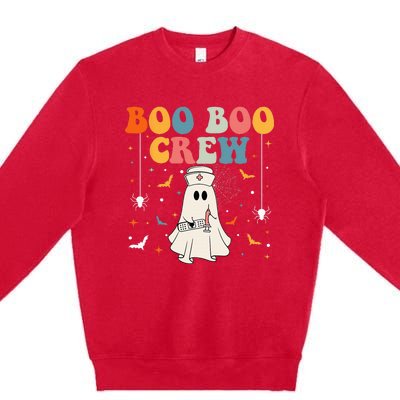 Groovy Boo Boo Crew For CNA ER RN LPN Funny Halloween Nurse Premium Crewneck Sweatshirt