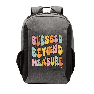 Groovy Blessed Beyond Measure Christian Godsister Vector Backpack