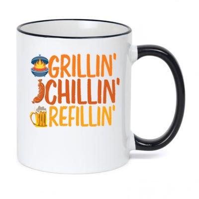 Grill Bbq Beer Ing Griller Grillmaster Funny Barbecue Gift 11oz Black Color Changing Mug