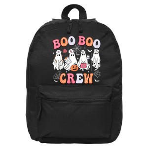 Groovy Boo Boo Crew Nurse Funny Ghost Women Halloween Nurse 16 in Basic Backpack