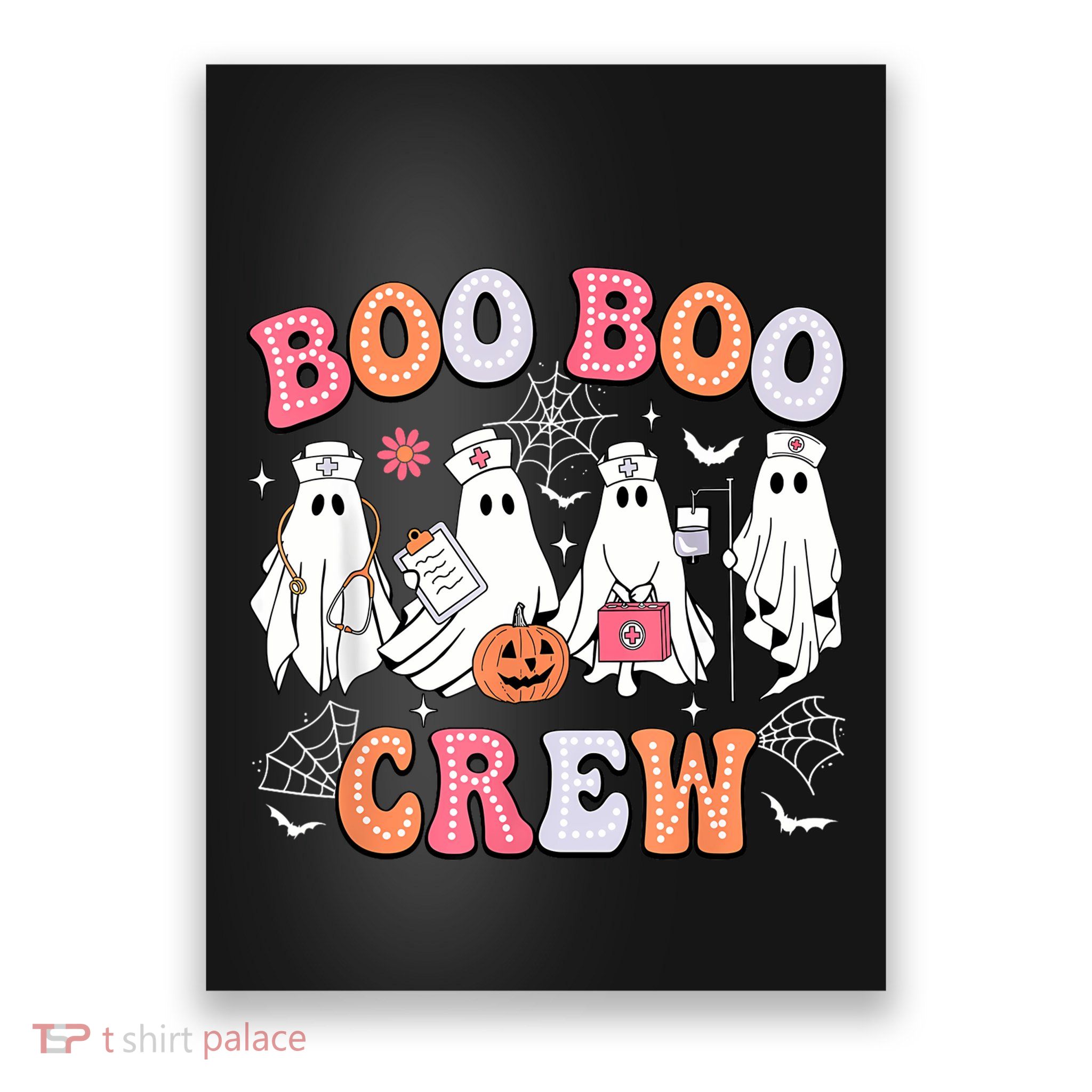 Groovy Boo Boo Crew Nurse Funny Ghost Women Halloween Nurse Poster