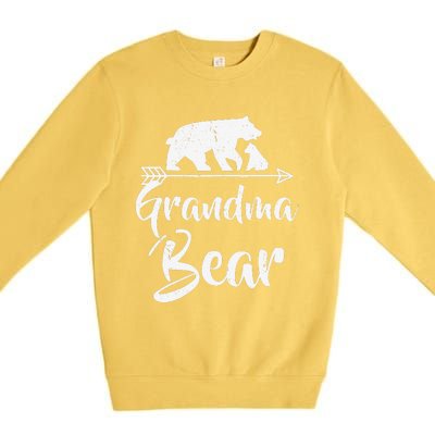 Grandma Bear Best Gift Mothers Fathers Day Premium Crewneck Sweatshirt