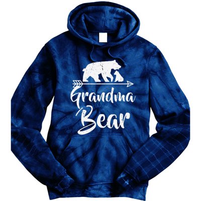 Grandma Bear Best Gift Mothers Fathers Day Tie Dye Hoodie