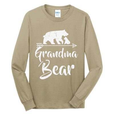 Grandma Bear Best Gift Mothers Fathers Day Tall Long Sleeve T-Shirt