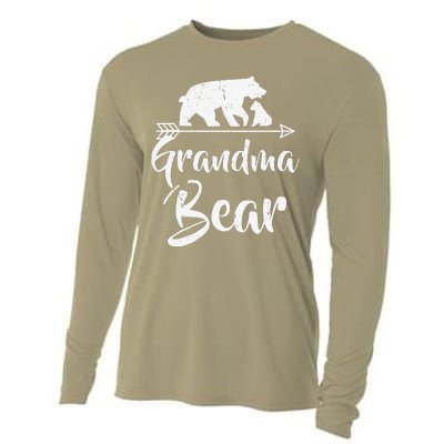 Grandma Bear Best Gift Mothers Fathers Day Cooling Performance Long Sleeve Crew