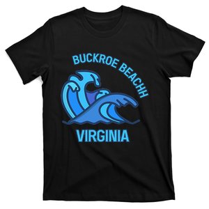 Graphic Buckroe Beach Virginia Pocket Wave Souvenir T-Shirt