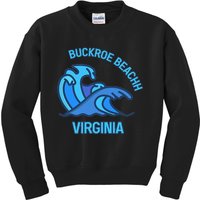 Graphic Buckroe Beach Virginia Pocket Wave Souvenir Kids Sweatshirt