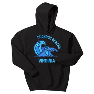 Graphic Buckroe Beach Virginia Pocket Wave Souvenir Kids Hoodie