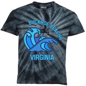 Graphic Buckroe Beach Virginia Pocket Wave Souvenir Kids Tie-Dye T-Shirt