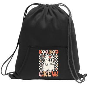 Groovy Boo Boo Crew Nurse Ghost Paramedic Emt Ems Halloween Sweatshirt Cinch Pack Bag