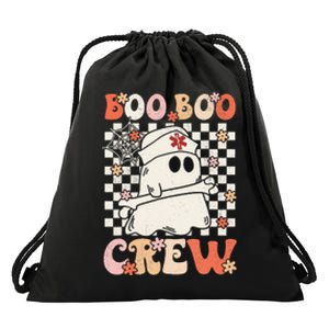 Groovy Boo Boo Crew Nurse Ghost Paramedic Emt Ems Halloween Drawstring Bag