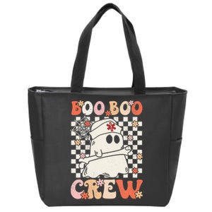 Groovy Boo Boo Crew Nurse Ghost Paramedic Emt Ems Halloween Zip Tote Bag