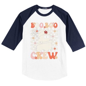 Groovy Boo Boo Crew Nurse Ghost Paramedic Emt Ems Halloween Baseball Sleeve Shirt