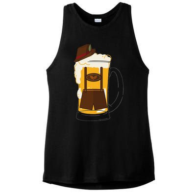 German Beer Bier Stein Funny Beer Fall Festival Beer Drinker Ladies PosiCharge Tri-Blend Wicking Tank