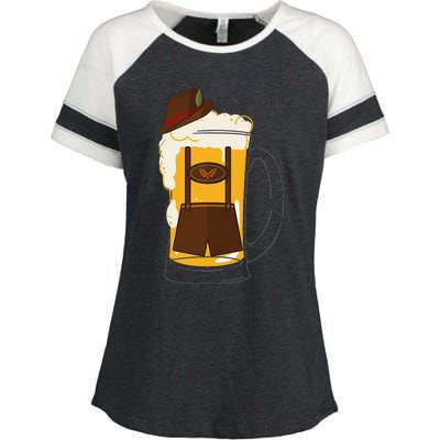 German Beer Bier Stein Funny Beer Fall Festival Beer Drinker Enza Ladies Jersey Colorblock Tee