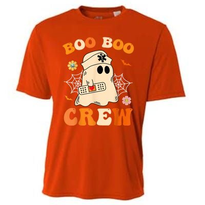 Groovy Boo Boo Crew Nurse Funny Ghost Halloween Nurse Cooling Performance Crew T-Shirt