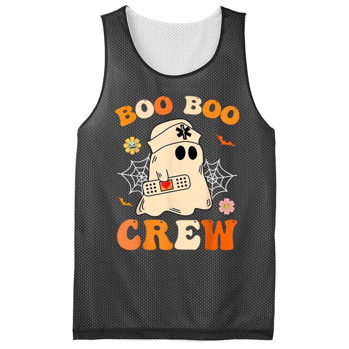 Groovy Boo Boo Crew Nurse Funny Ghost Halloween Nurse Mesh Reversible Basketball Jersey Tank