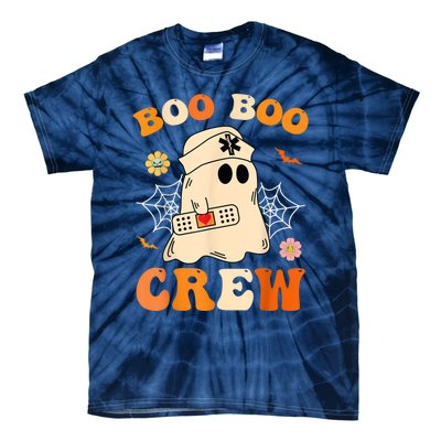 Groovy Boo Boo Crew Nurse Funny Ghost Halloween Nurse Tie-Dye T-Shirt