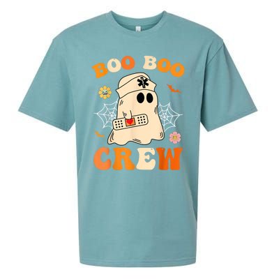 Groovy Boo Boo Crew Nurse Funny Ghost Halloween Nurse Sueded Cloud Jersey T-Shirt