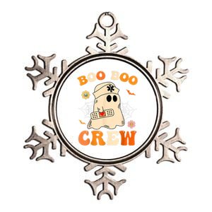 Groovy Boo Boo Crew Nurse Funny Ghost Halloween Nurse Metallic Star Ornament