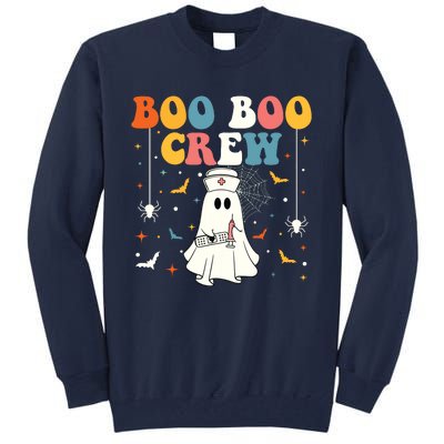 Groovy Boo Boo Crew For Cna Er Rn Lpn Funny Halloween Nurse Tall Sweatshirt