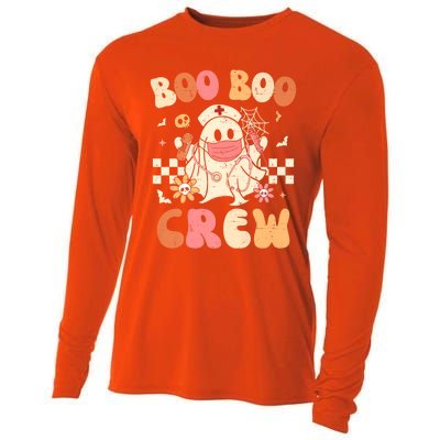 Groovy Boo Boo Crew Nurse Funny Ghost Halloween Nurse Great Gift Cooling Performance Long Sleeve Crew