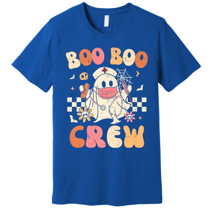 Groovy Boo Boo Crew Nurse Funny Ghost Halloween Nurse Great Gift Premium T-Shirt