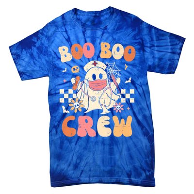 Groovy Boo Boo Crew Nurse Funny Ghost Halloween Nurse Great Gift Tie-Dye T-Shirt