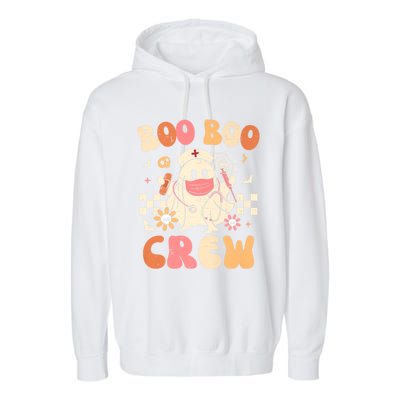 Groovy Boo Boo Crew Nurse Funny Ghost Halloween Nurse Great Gift Garment-Dyed Fleece Hoodie