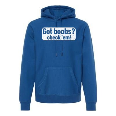 Got Boobs? Breast Cancer Awareness Vintage Great Gift Premium Hoodie